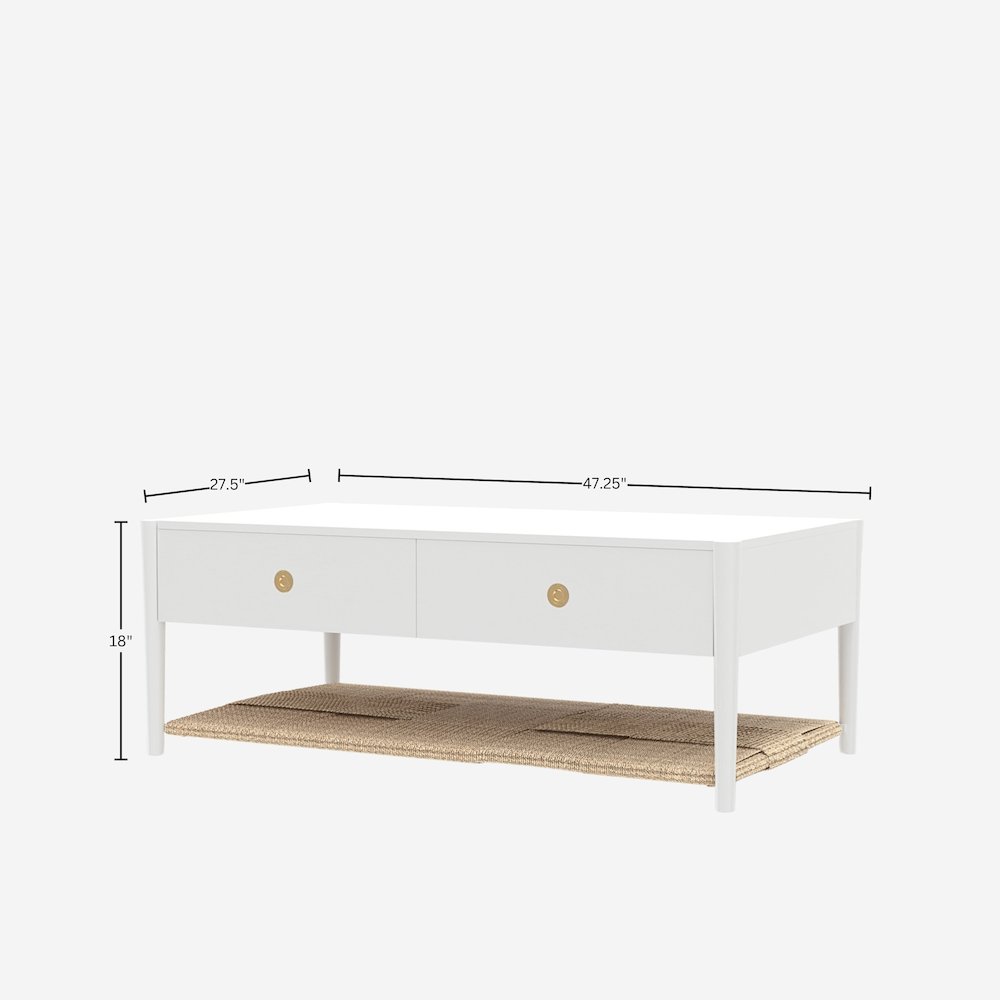 Cleo Coffee Table, Coconut Milk. Picture 1