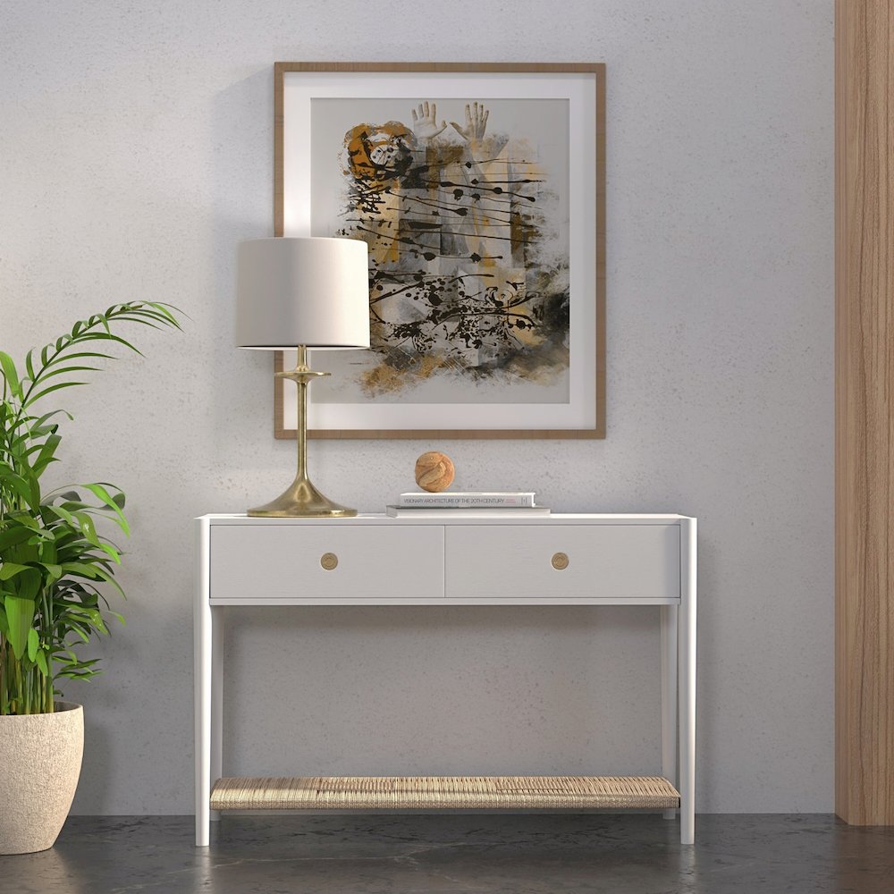 Cleo Console Table, Coconut Milk. Picture 2