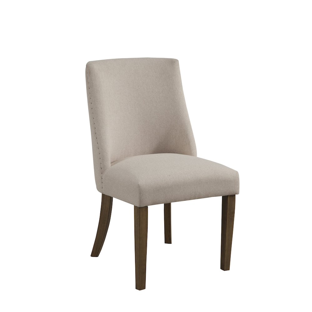 Kensington Set of 2 Upholstered Parson Chairs, Reclaimed Natural. Picture 1