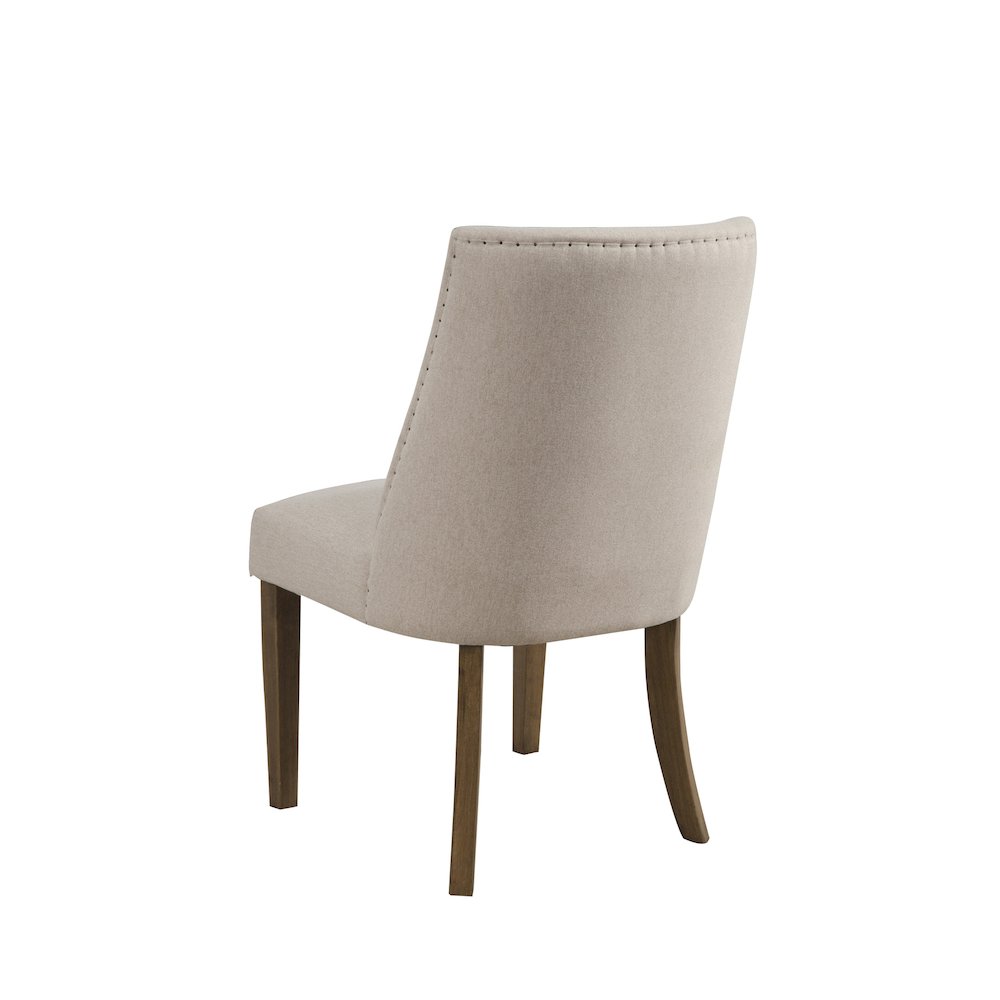 Kensington Set of 2 Upholstered Parson Chairs, Reclaimed Natural. Picture 2