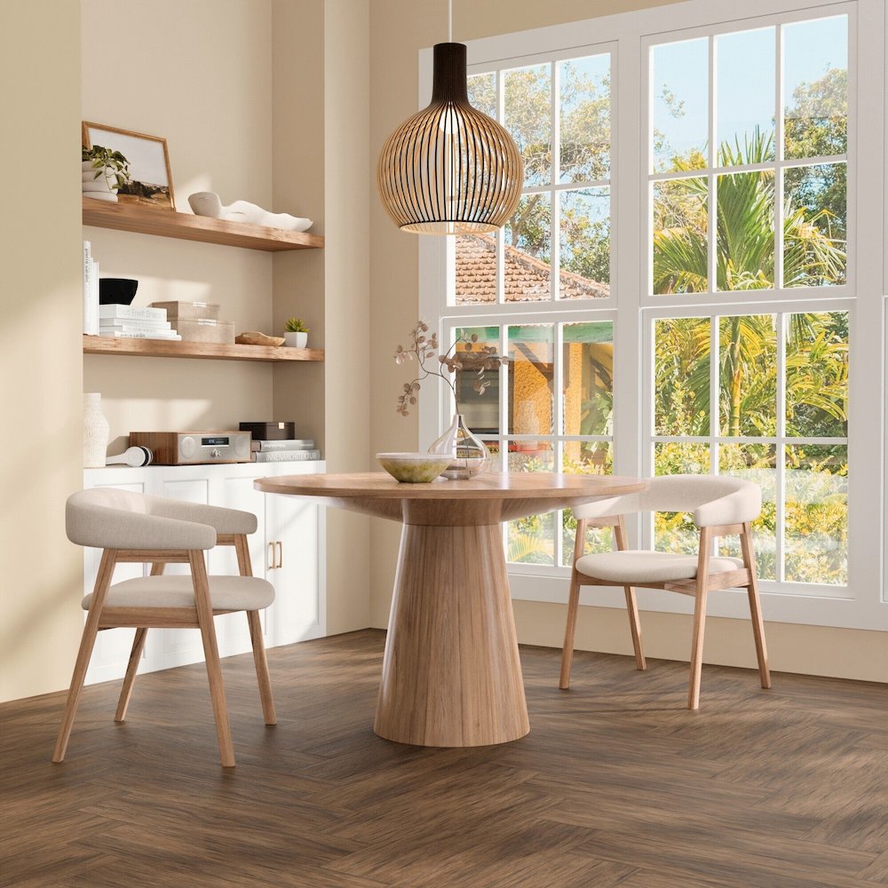 Cove Round 47" Dining Table, Natural. Picture 2