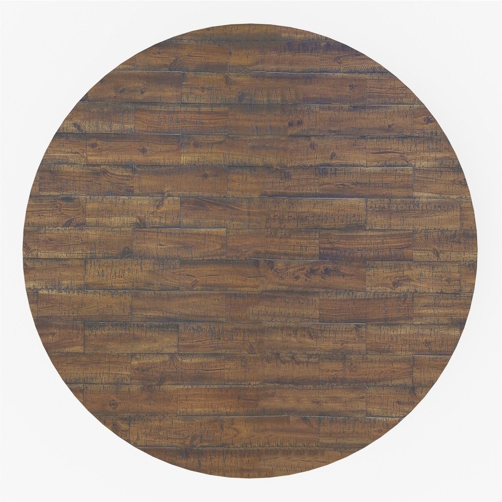 Newberry Round Dining Table, Medium Brown. Picture 4