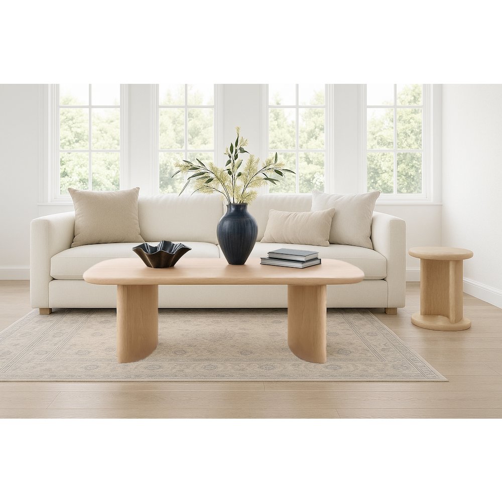 Gabrielle End Table, Light Oak. Picture 3