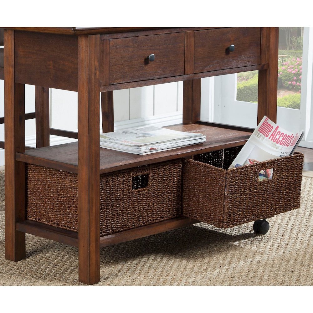 Caldwell Kitchen Cart, Antique Cappuccino. Picture 4