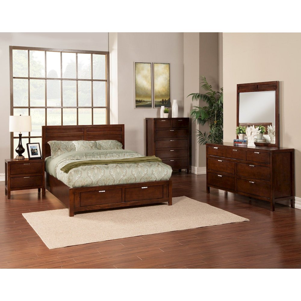 Carmel California King Storage Bed, Cappuccino. Picture 2