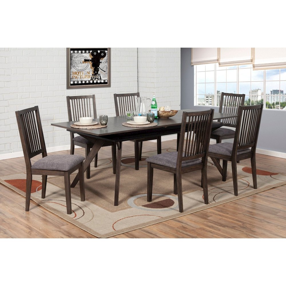 Lennox Rectangular Extension Dining Table, Dark Tobacco. Picture 2