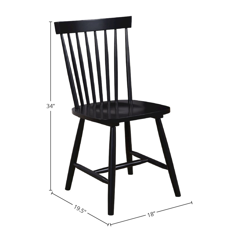 Lyra Set of 2 Side Chairs, Black. Picture 1