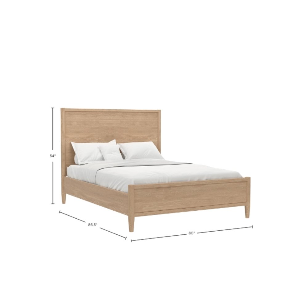 Sinclair Standard King Panel Bed, Natural. Picture 1