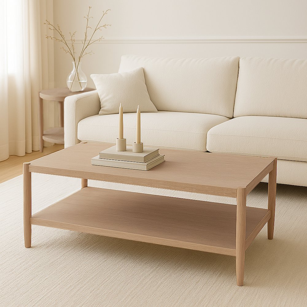 Sinclair Rectangular Coffee Table, Natural. Picture 3