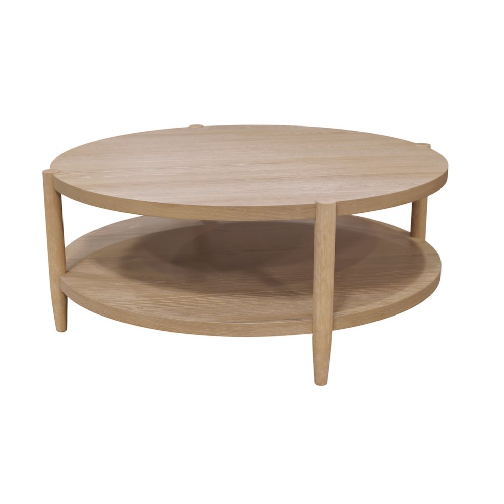 SInclair Round Coffee Table, Natural. Picture 3