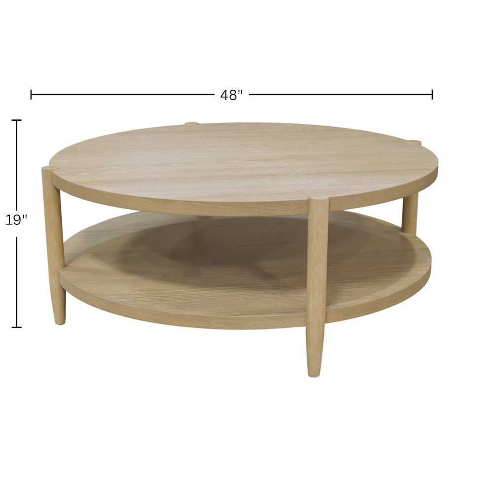 SInclair Round Coffee Table, Natural. Picture 4
