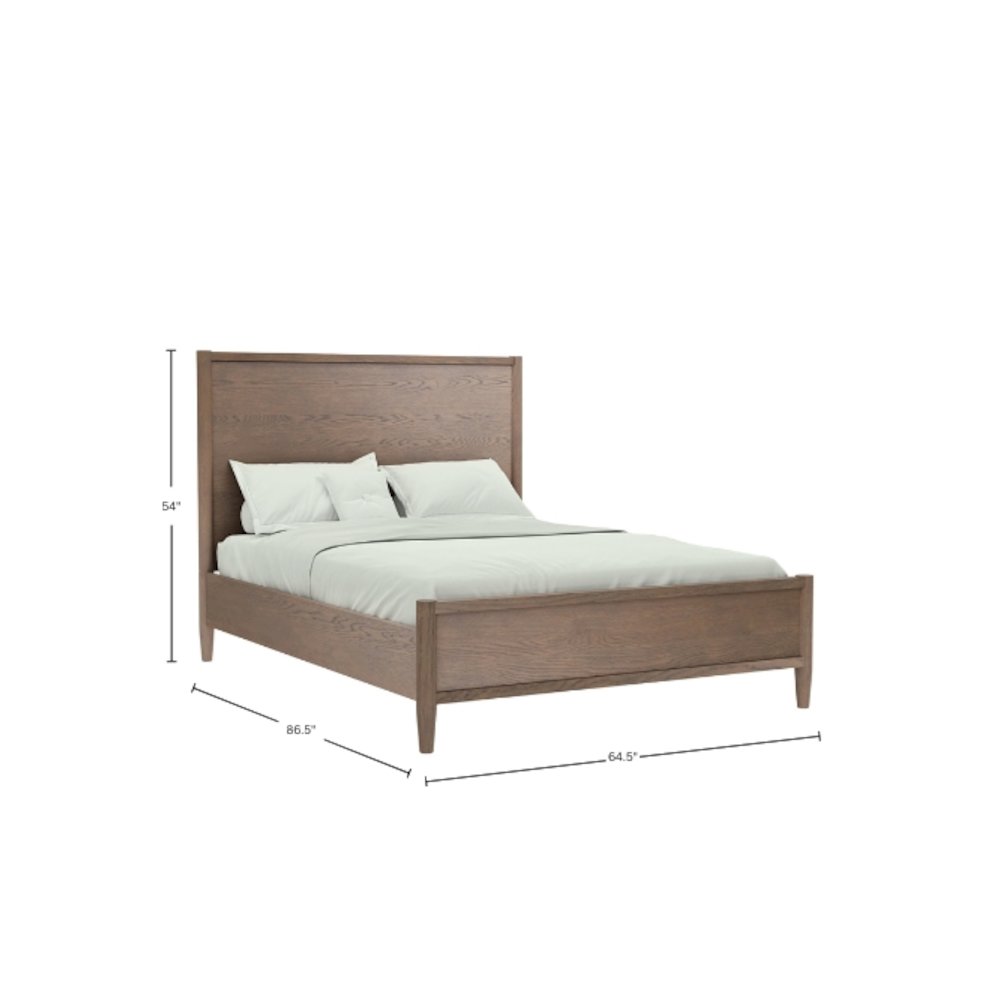 Sinclair Queen Panel Bed, Walnut. Picture 1