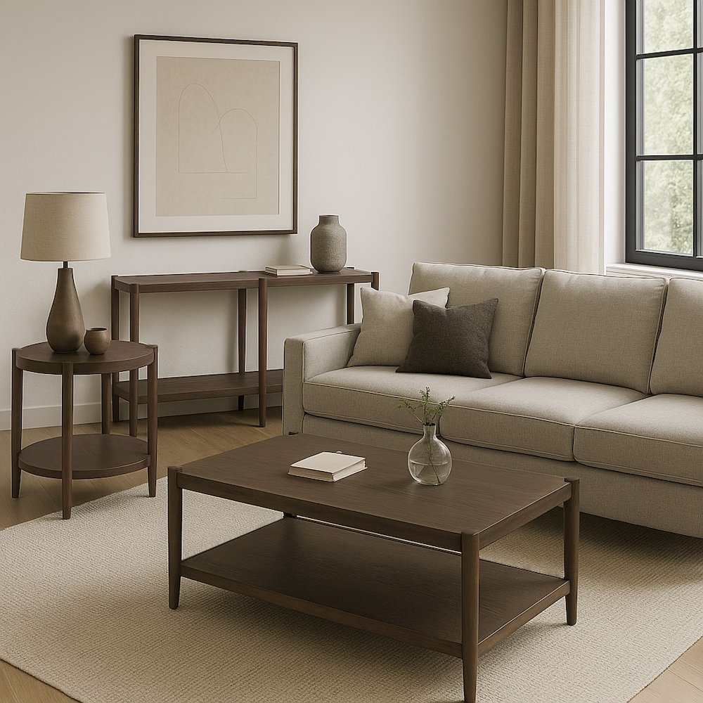 Sinclair Rectangular Coffee Table, Walnut. Picture 2