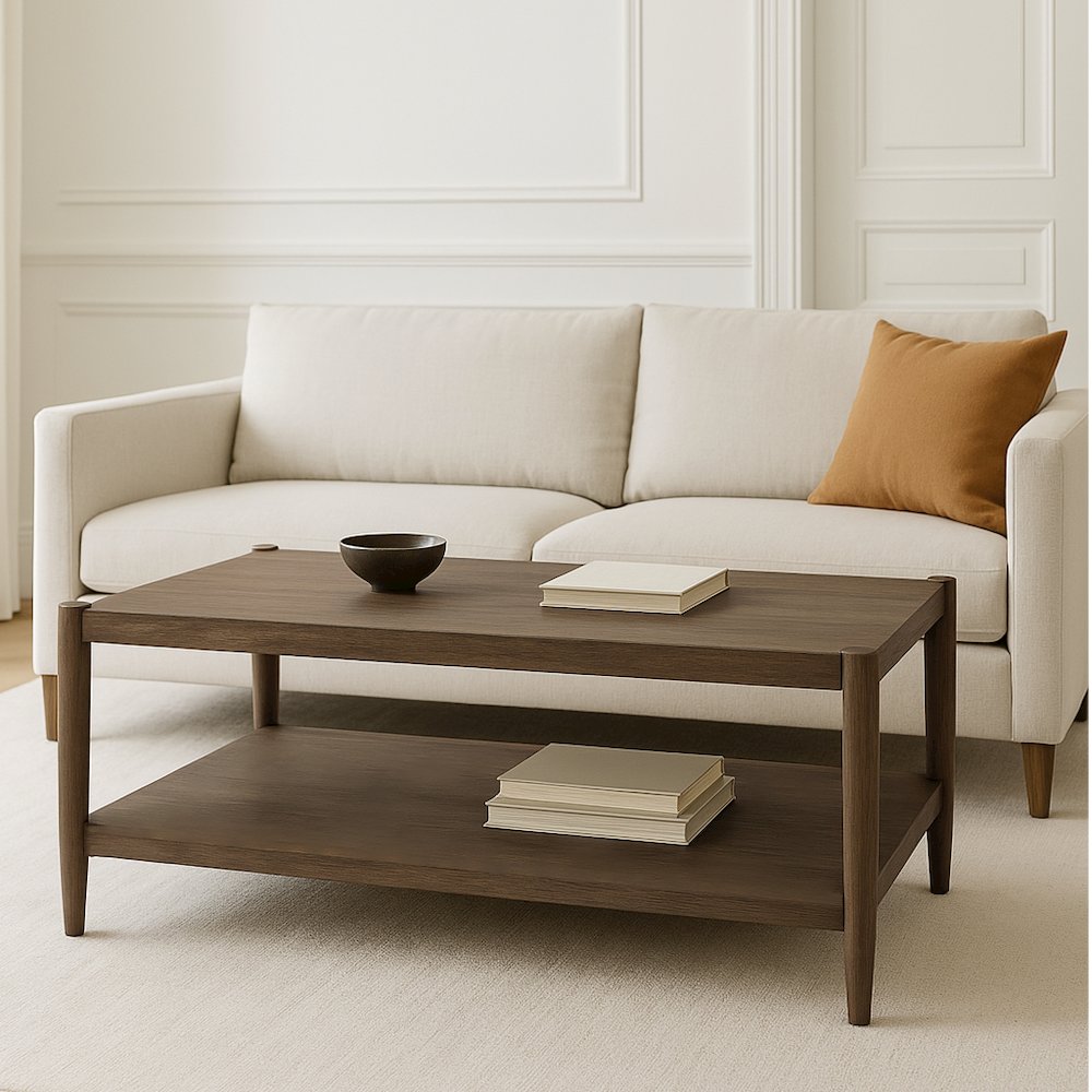 Sinclair Rectangular Coffee Table, Walnut. Picture 5