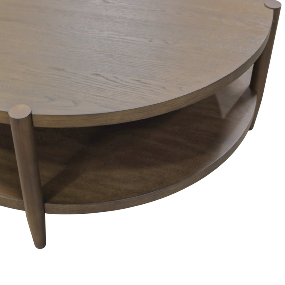 SInclair Round Coffee Table, Walnut. Picture 8