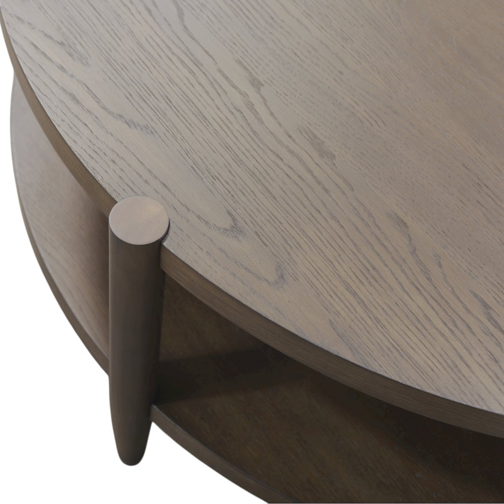 SInclair Round Coffee Table, Walnut. Picture 9