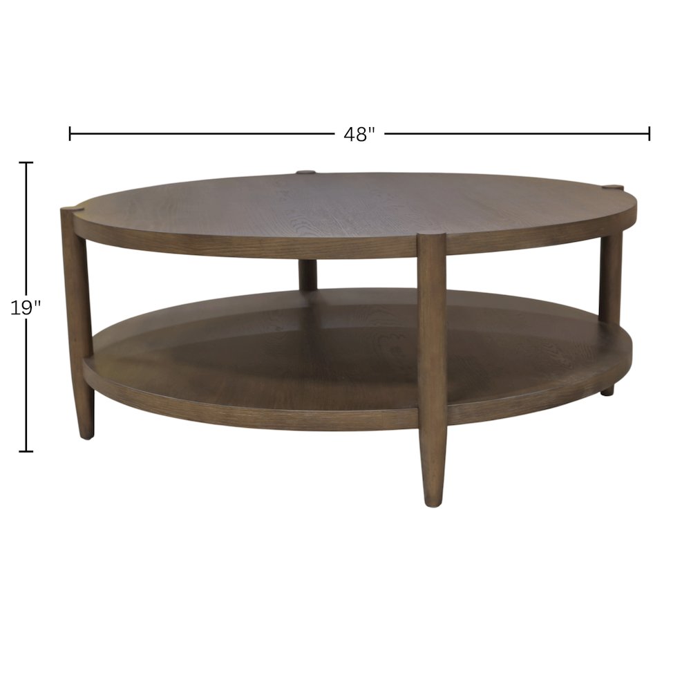 SInclair Round Coffee Table, Walnut. Picture 4
