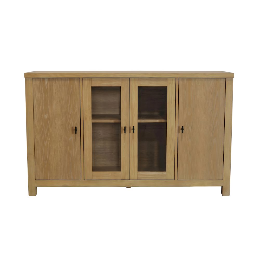 Eleanor Glass & Wood Sideboard. Picture 1