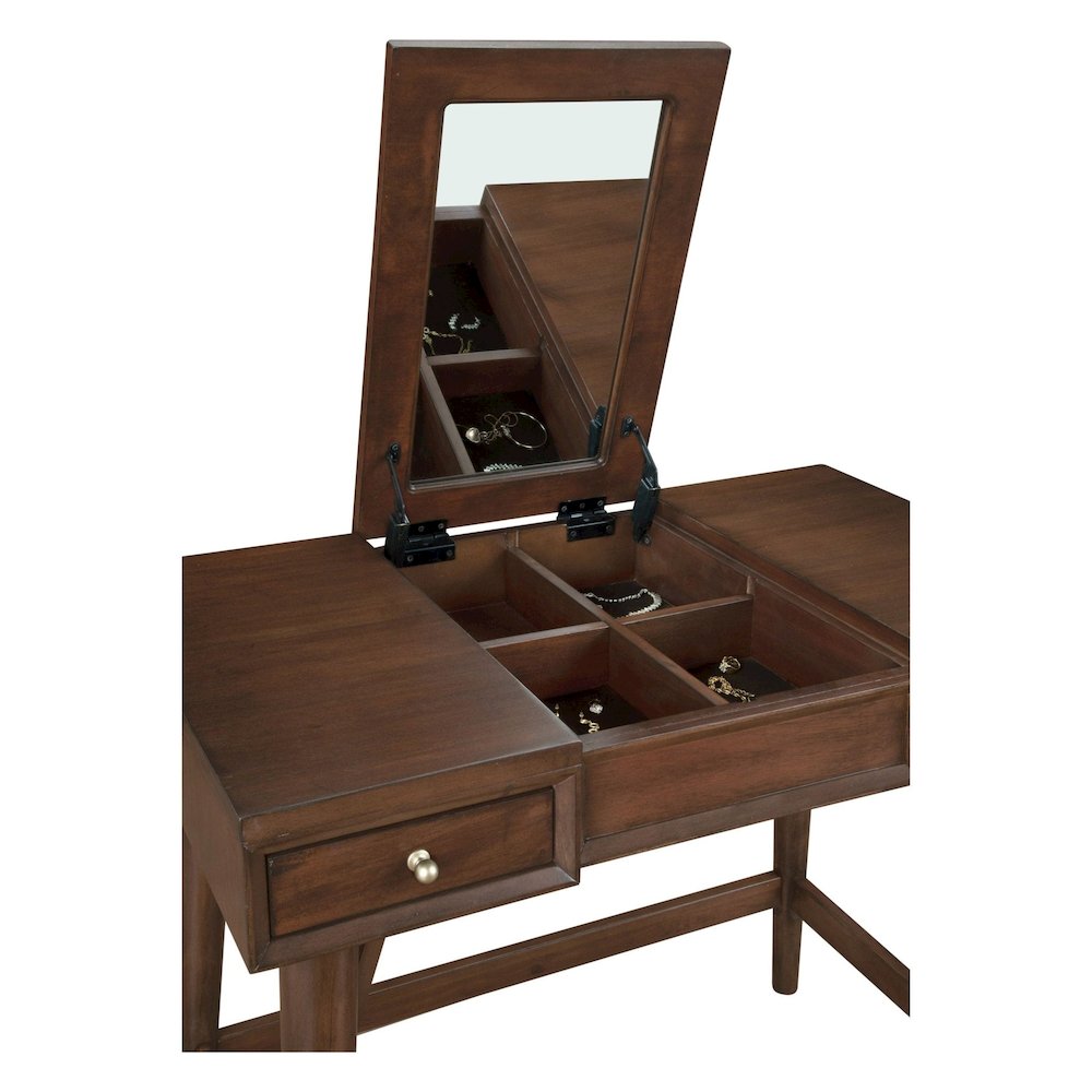 Flynn Bedroom Vanity, Walnut. Picture 6