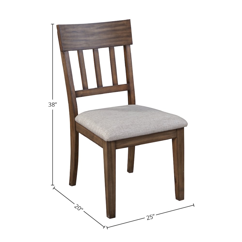 "Donham Set of 2 Side Chairs, Brown". Picture 2