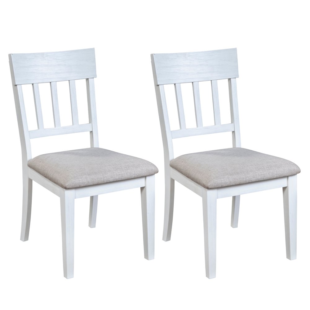 Donham Set of 2 Side Chairs, White. Picture 1