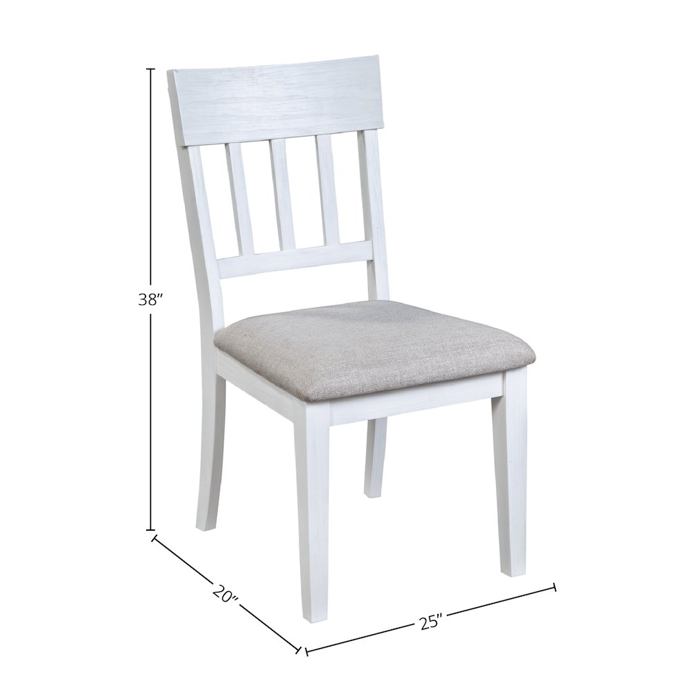 Donham Set of 2 Side Chairs, White. Picture 2