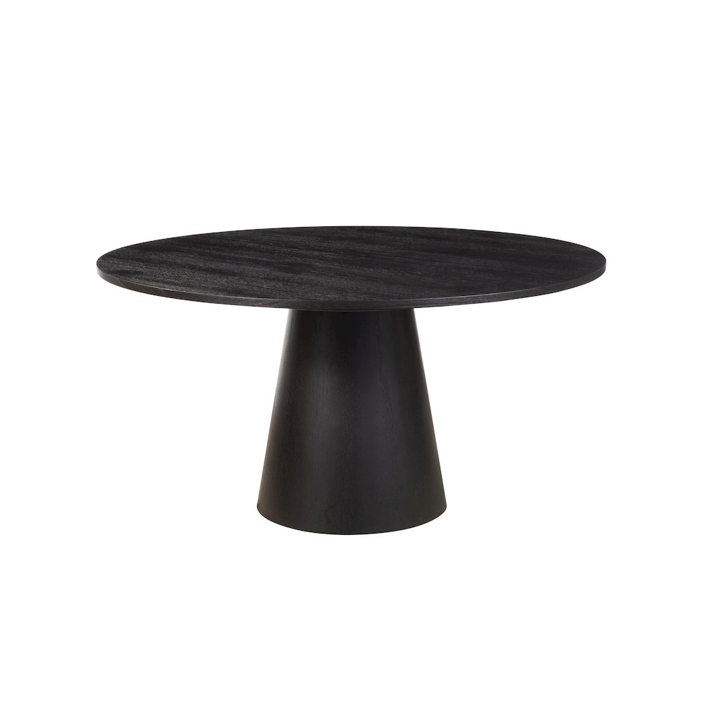 Cove Round 59" Dining Table, Vintage Black. Picture 1