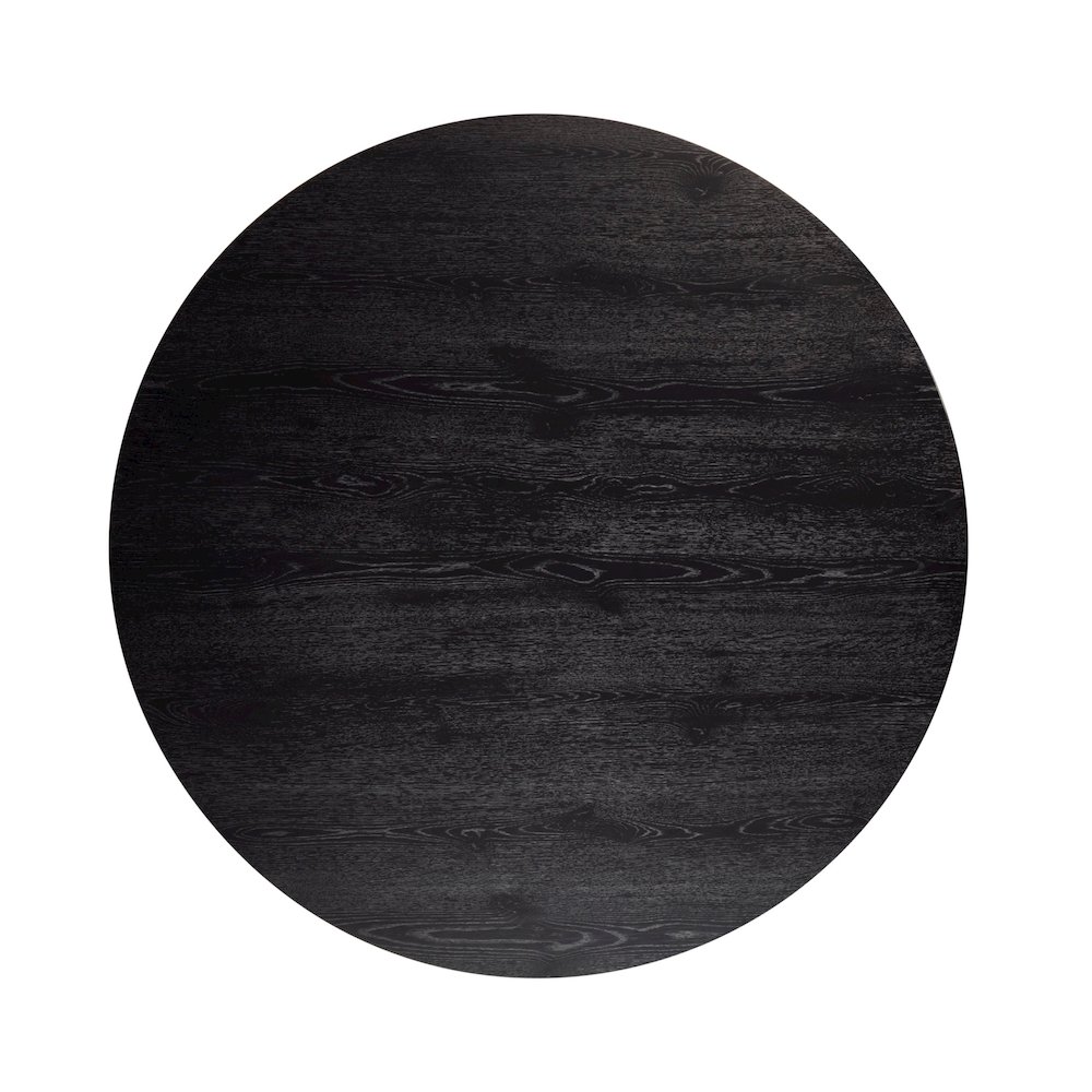 Cove Round 59" Dining Table, Vintage Black. Picture 3
