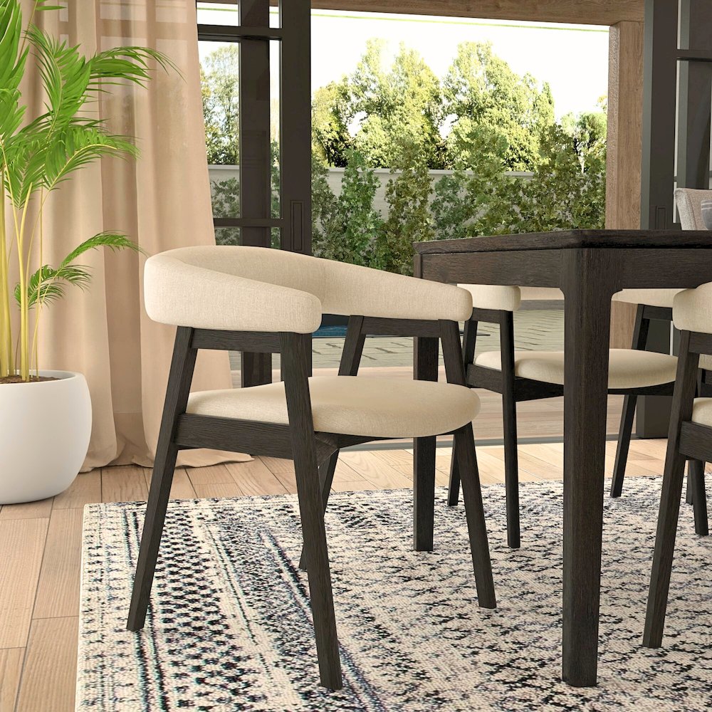Cove Curved Back Chairs, Vintage Black (Set of 2). Picture 2
