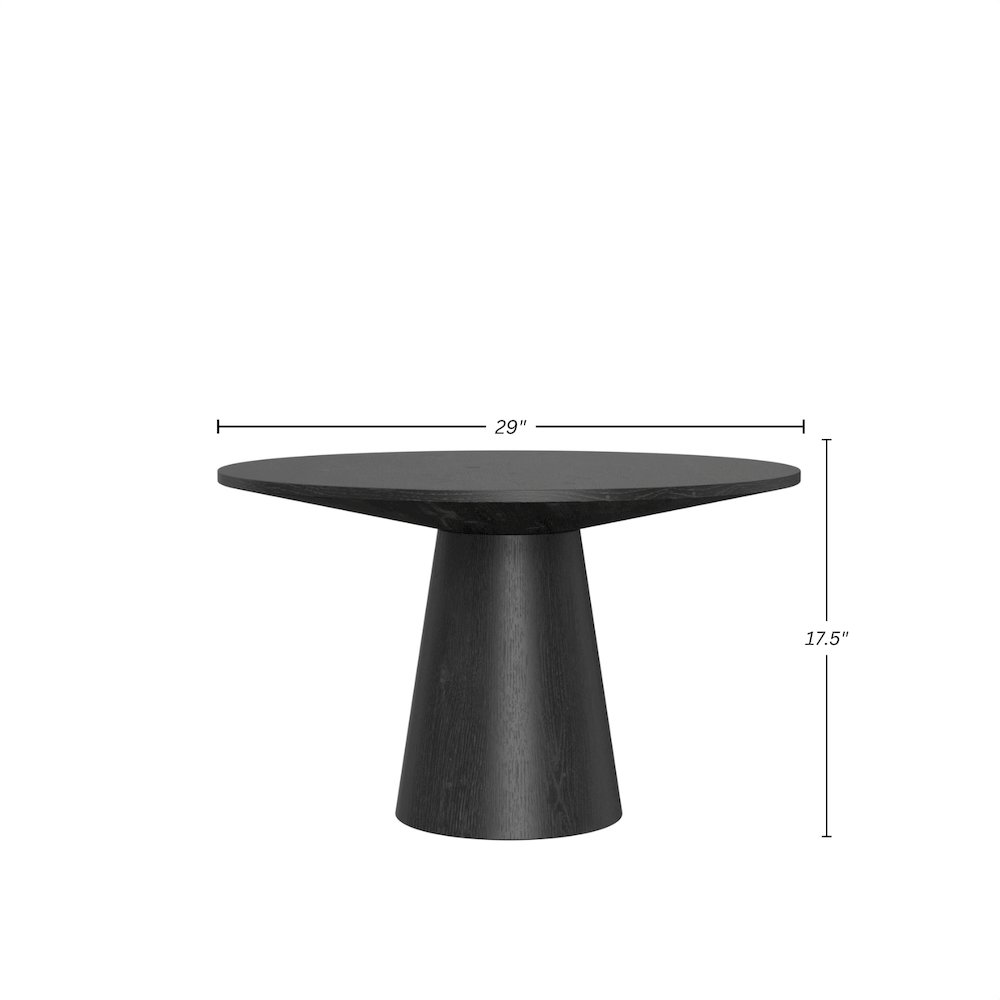 Cove 29" Coffee Table, Black. Picture 5