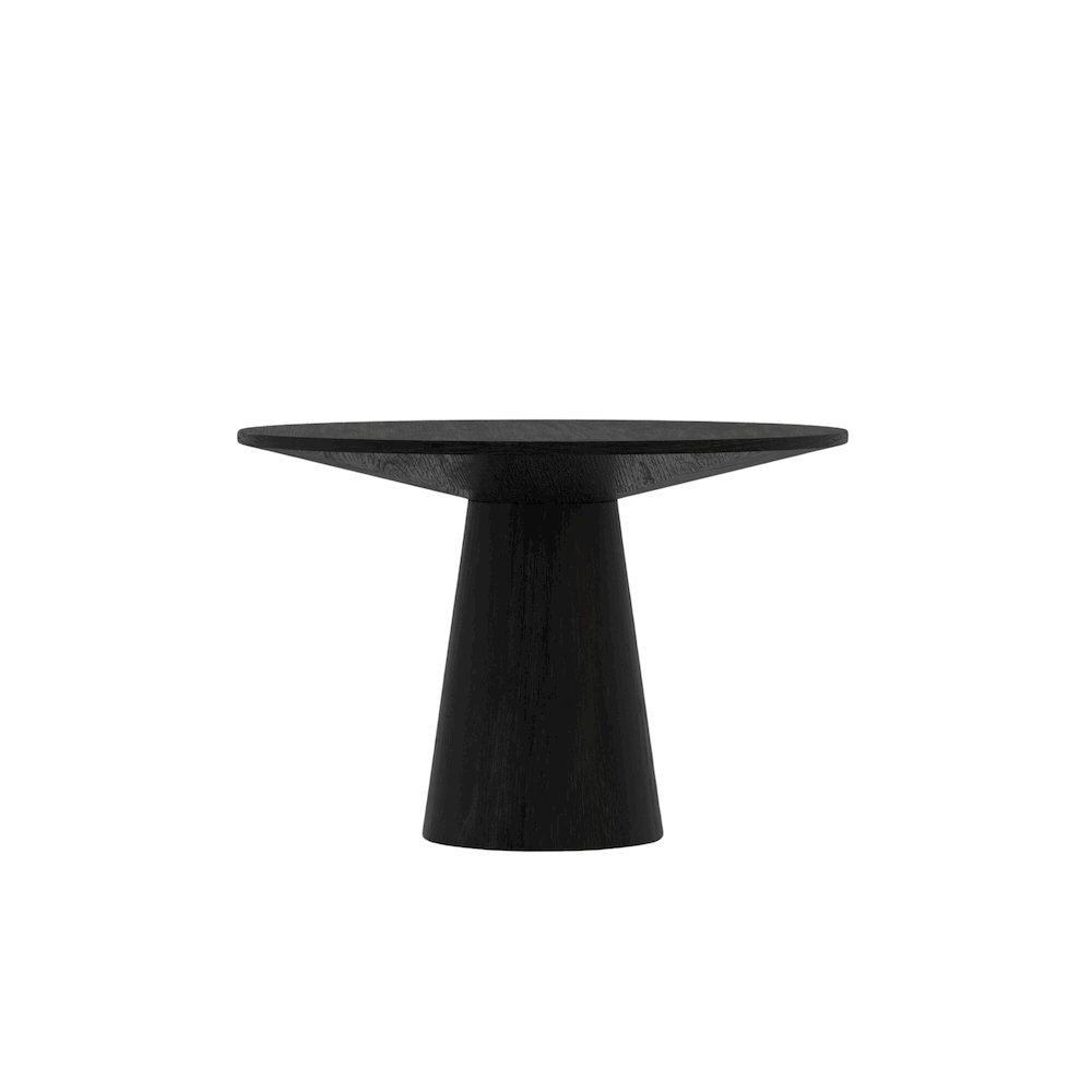 Cove Round 47" Dining Table, Vintage Black. Picture 1