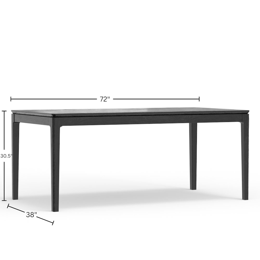 Cove Rectangular Dining Table, Vintage Black. Picture 5