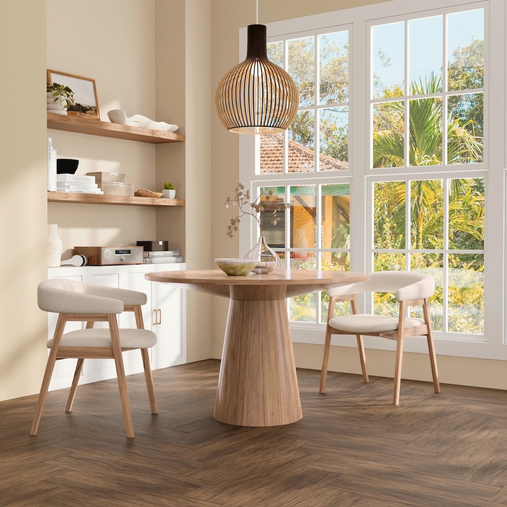 Cove Round 47" Dining Table, Natural. Picture 3