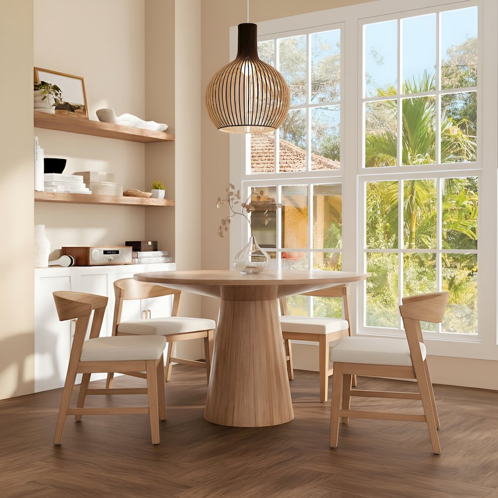 Cove Round 47" Dining Table, Natural. Picture 2