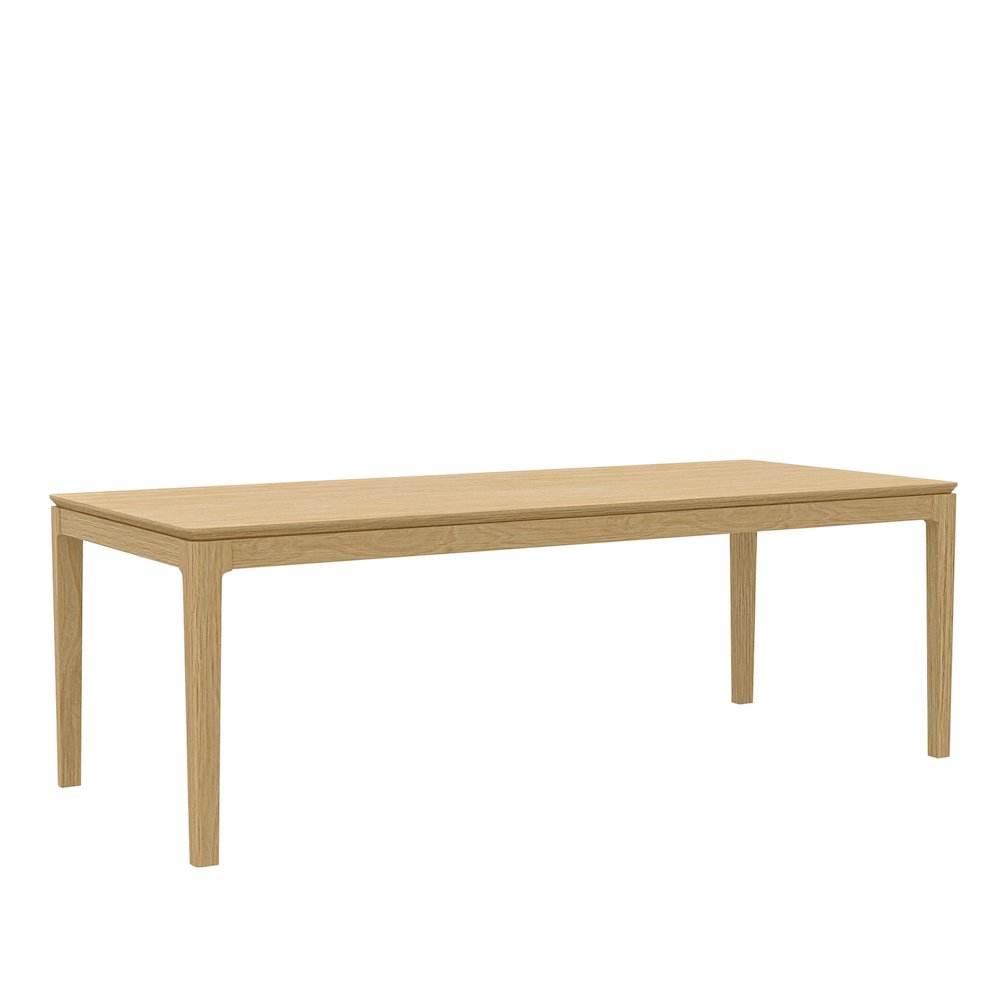 Cove Rectangular Extension Dining Table, Light Oak. Picture 4