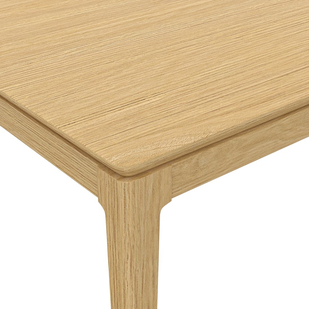 Cove Rectangular Extension Dining Table, Light Oak. Picture 8
