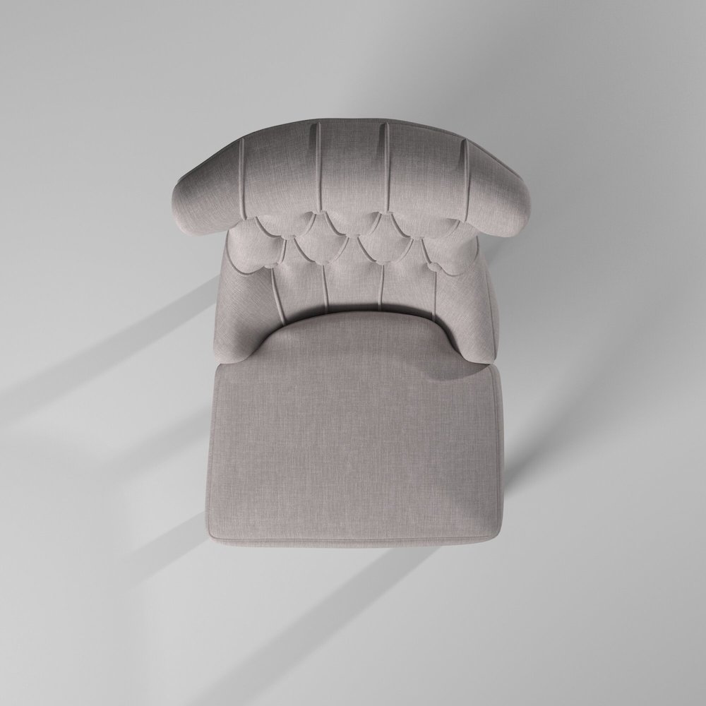 Manchester Set of 2 Upholstered Side Chairs, Light Grey/Black. Picture 7
