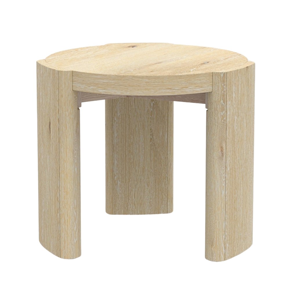 Sloane 20" Round End Table, Driftwood. Picture 3