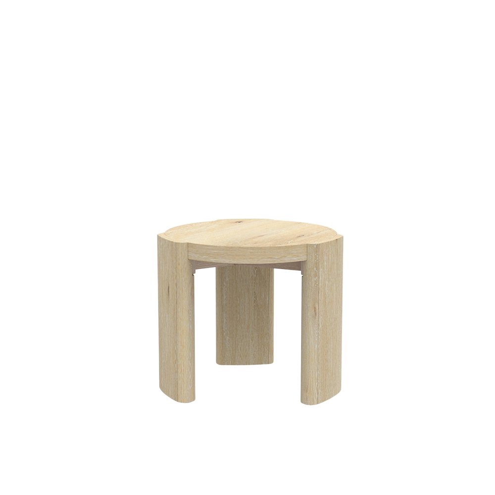 Sloane 20" Round End Table, Driftwood. Picture 1