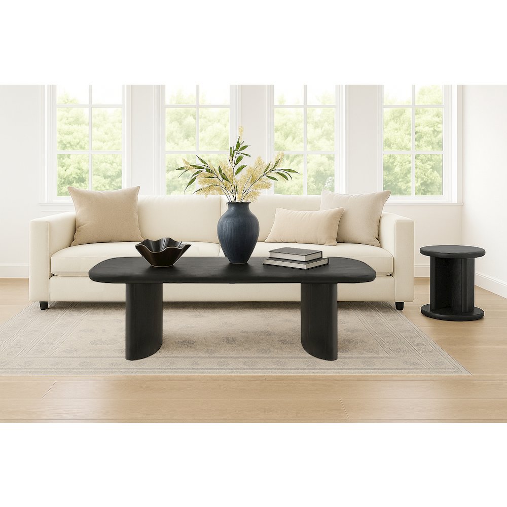 Gabrielle End Table, Black. Picture 4