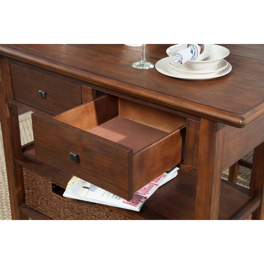Caldwell Kitchen Cart, Antique Cappuccino. Picture 5