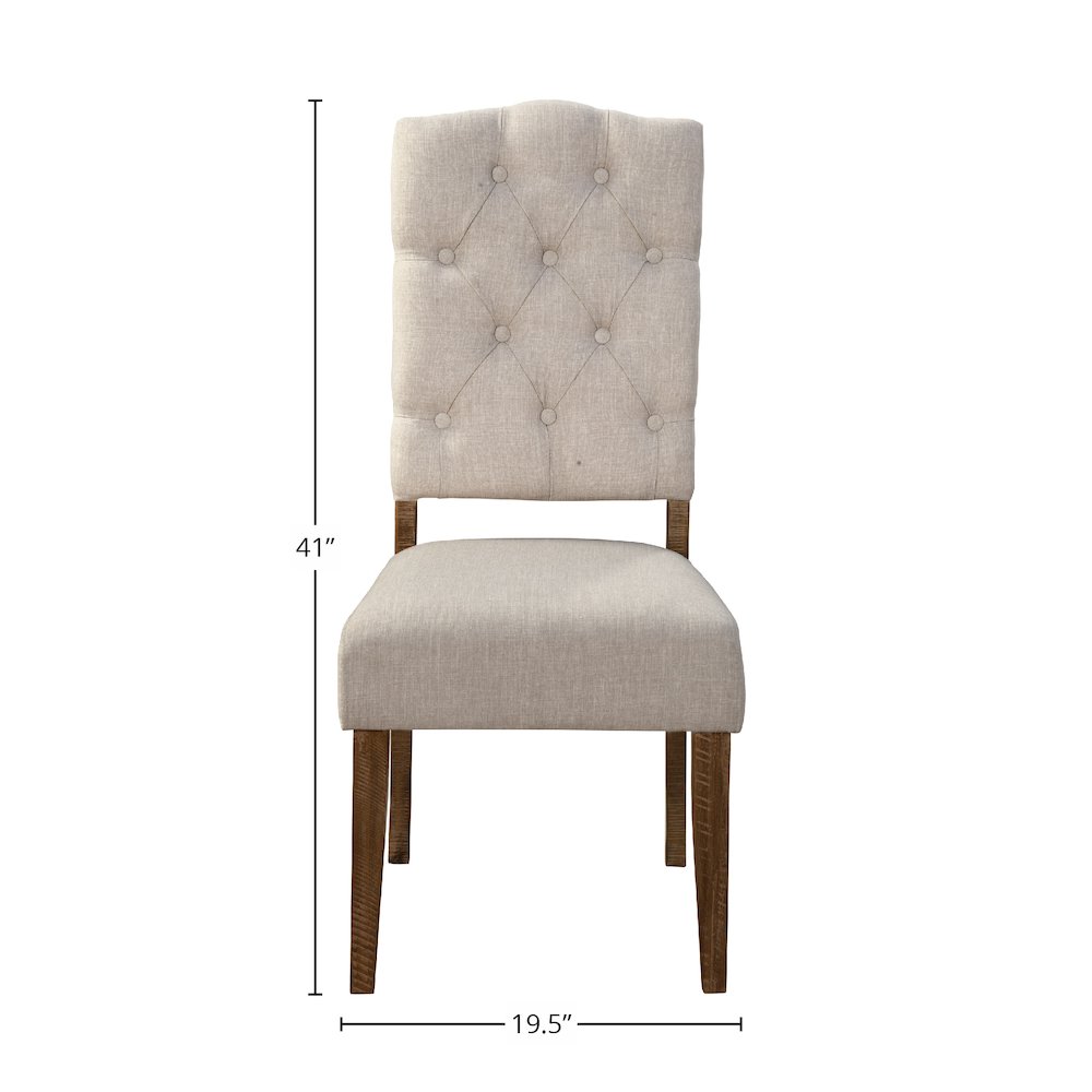 Newberry Set of 2 Side Chairs, Medium Brown. Picture 1
