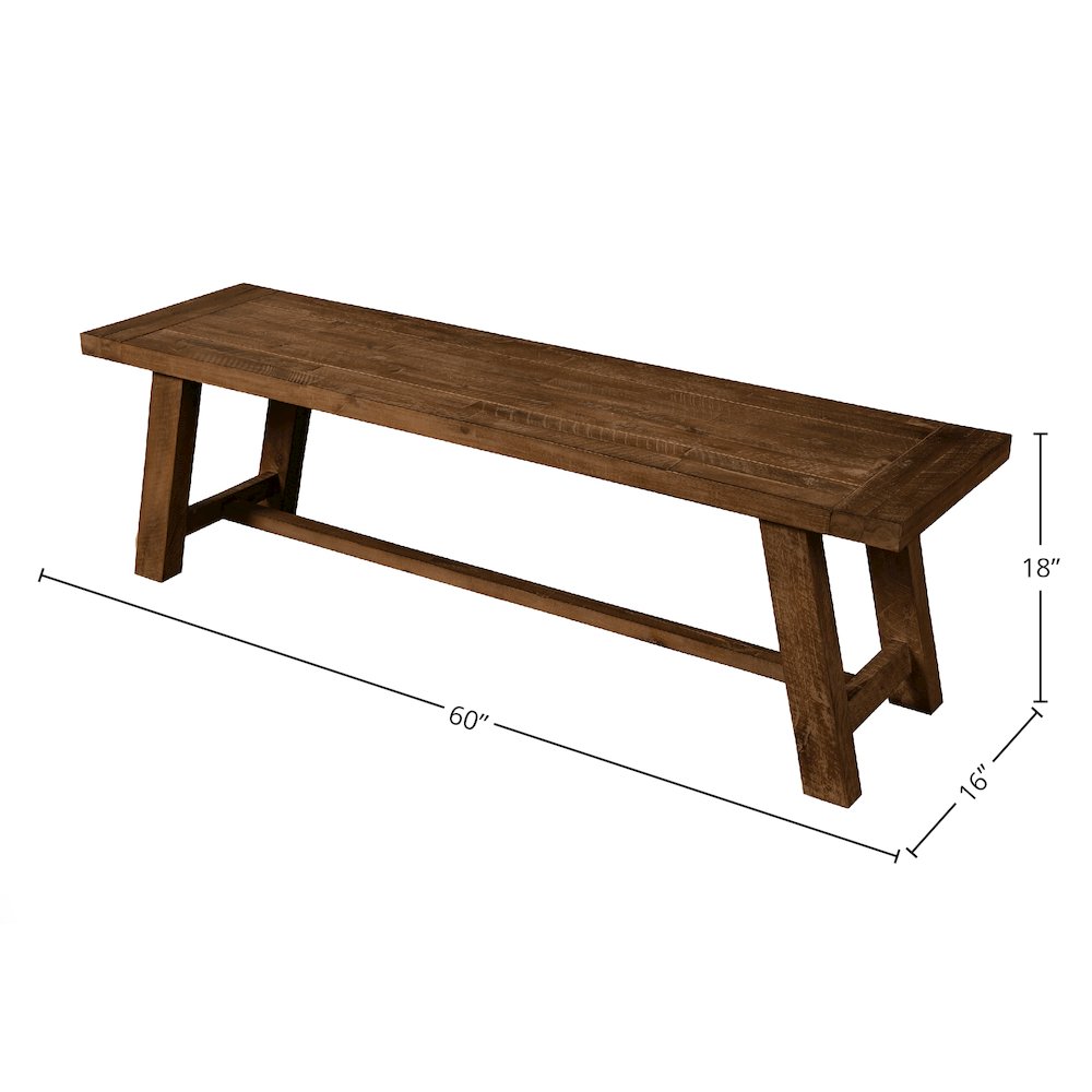 Newberry Bench, Medium Brown. Picture 1