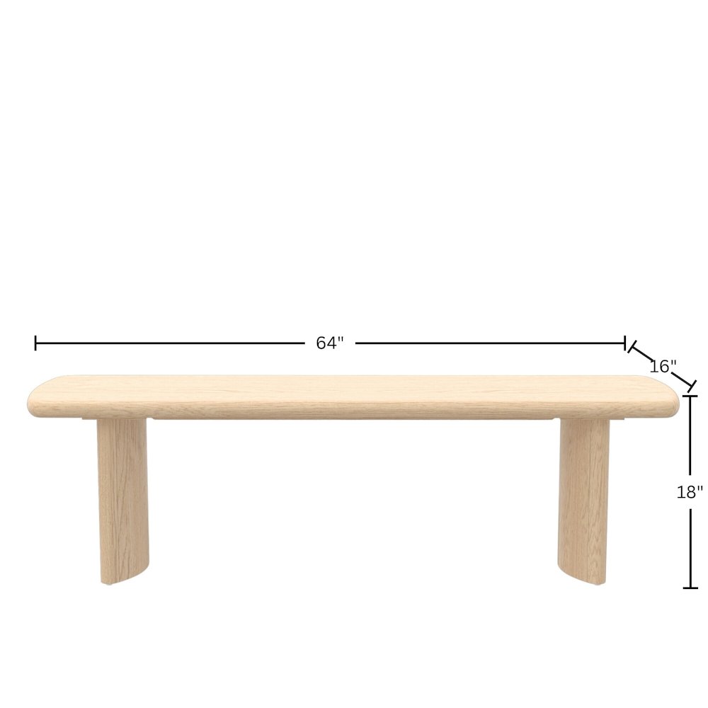 Gabrielle Bench, Light Oak. Picture 9