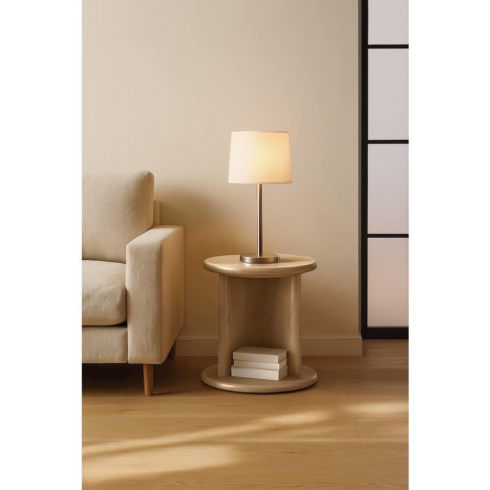 Gabrielle End Table, Light Oak. Picture 2