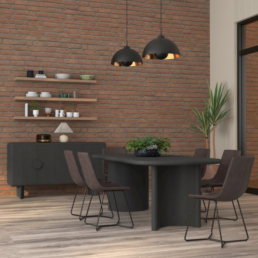 Gabrielle Dining Table, Black. Picture 2