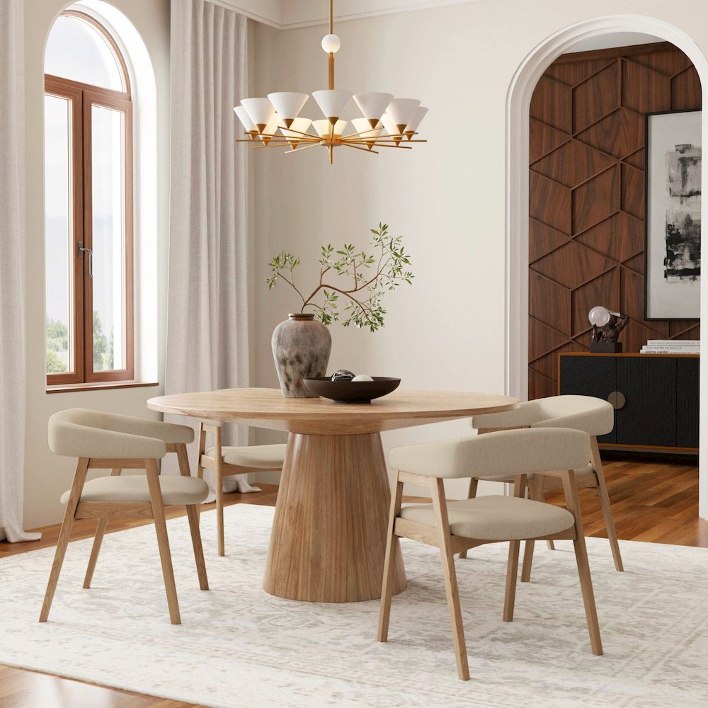 Cove Round Dining Table, Natural. Picture 2