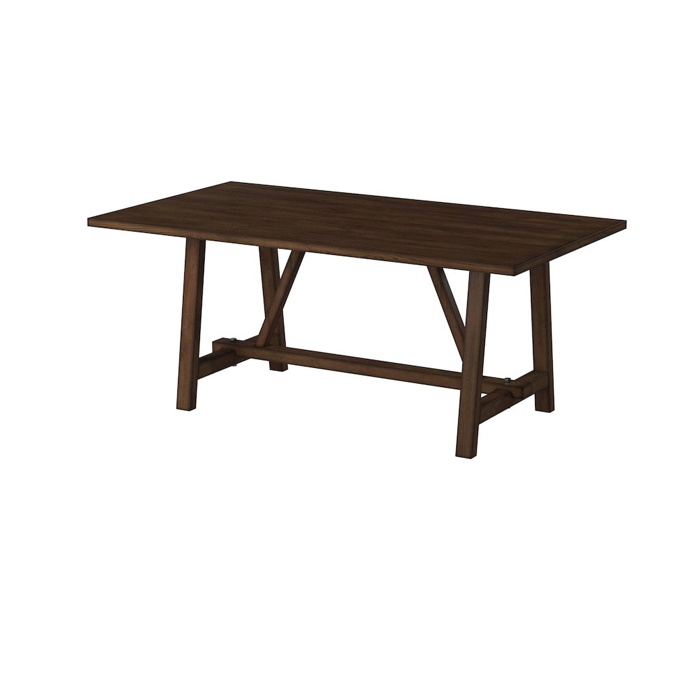 Arendal Trestle Rectangular Dining Table, Burnished Dark Oak. Picture 4