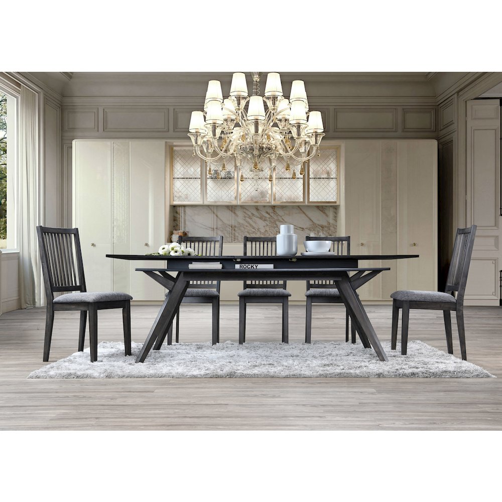 Lennox Rectangular Extension Dining Table, Dark Tobacco. Picture 1