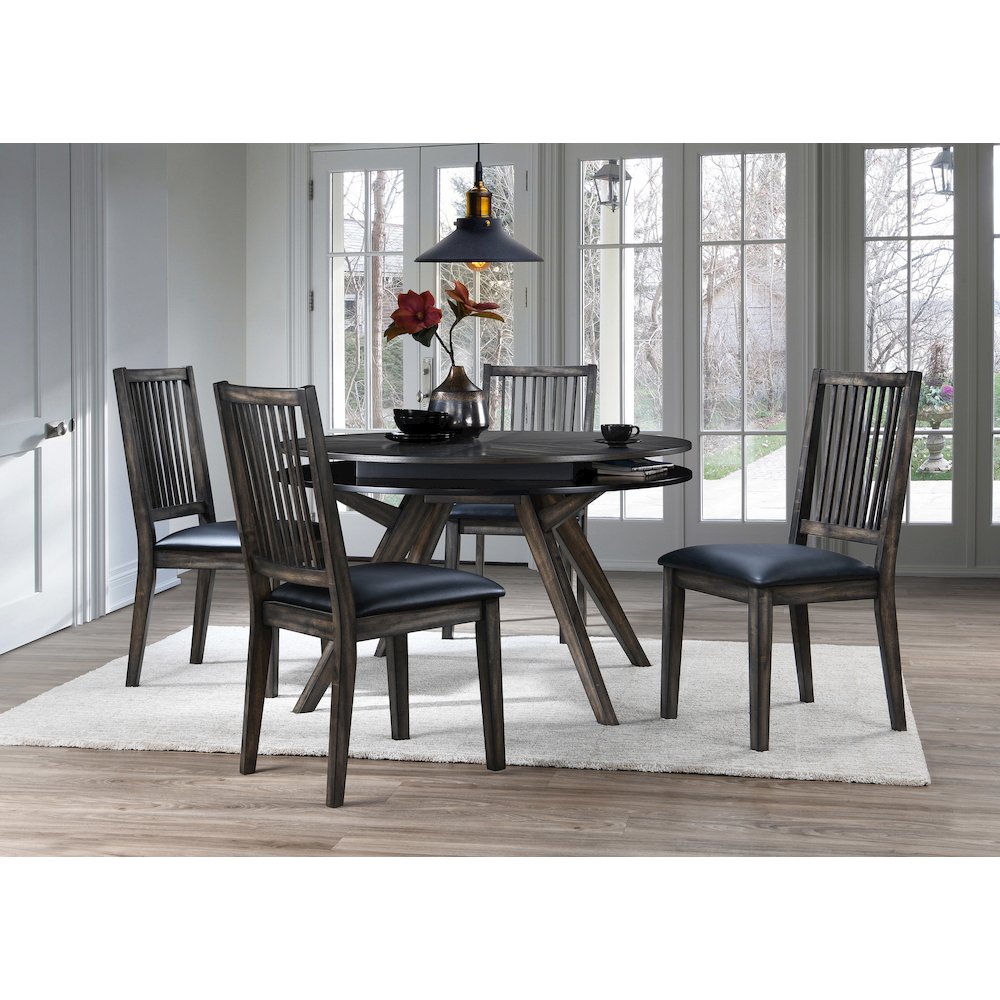 Lennox Round Dining Table, Dark Tobacco. Picture 2